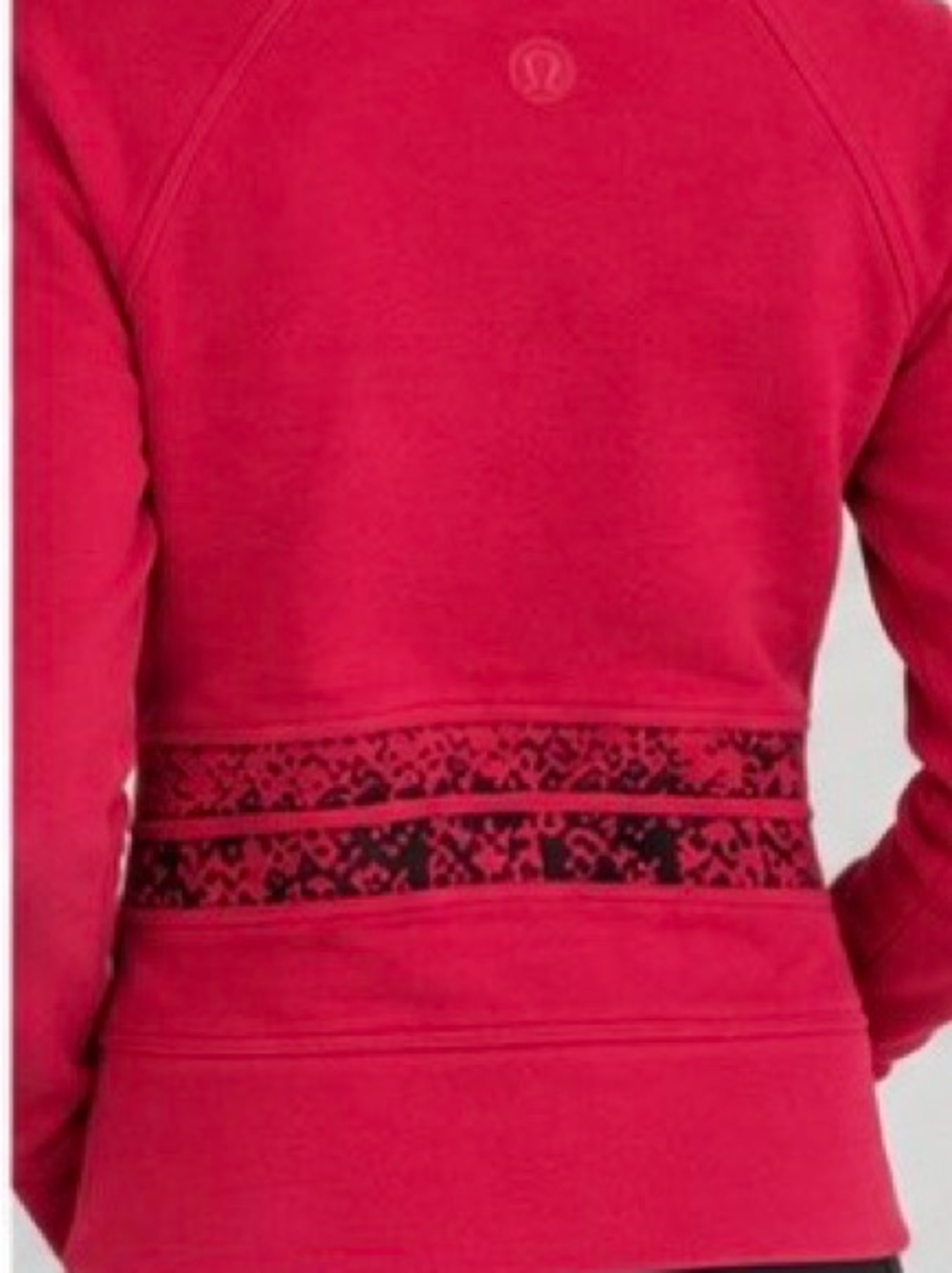Lululemon Scuba Zip-Up Jacket Pink Patterned Trim Women's Size 6 - Picture 3 of 7